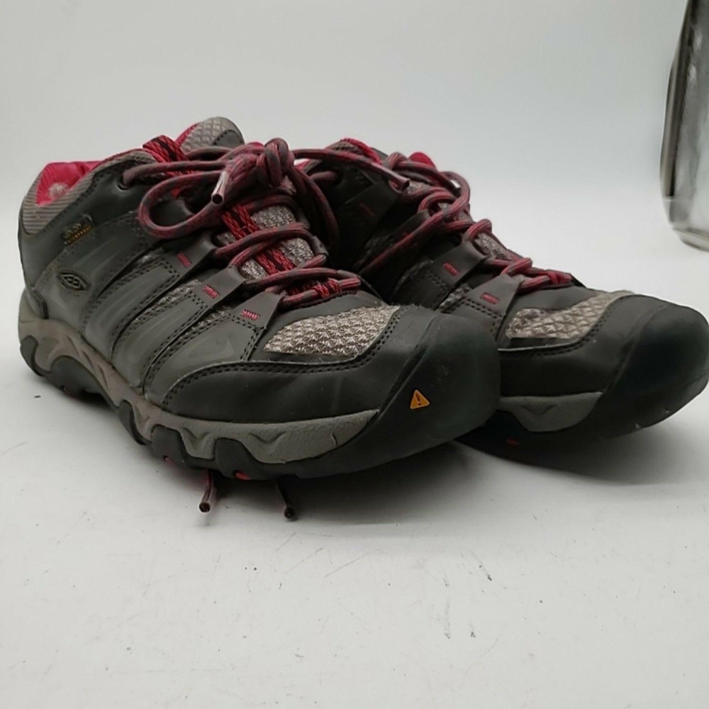 KEEN Shoes Womens Size 10 Gray Pink Hiking‎ Trail Sneakers Waterproof 1015359